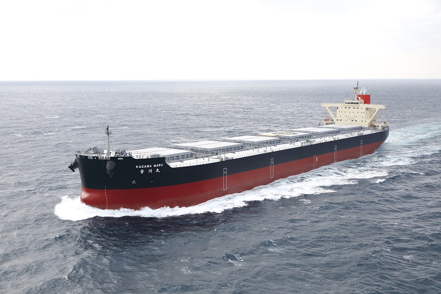 10万トン型ばら積み運搬船「KAGAWA MARU」竣工